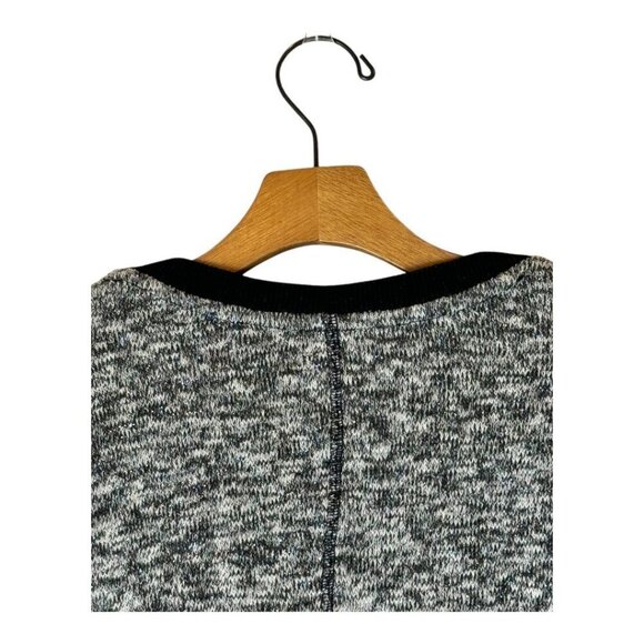 Abercrombie & Fitch Sweater Women Medium Black Knit Metallic Wrap Front Pullover - Picture 5 of 10